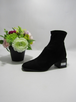 Botki damskie na obcasie (36-41) 9569A-1 BLACK