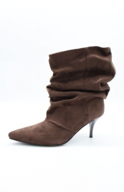Botki damskie na szpilce (36-41) CLS-630 BROWN