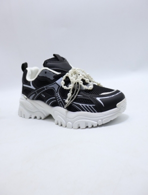Buty sportowe damskie na płaskim (36-41) YY-127 BLACK