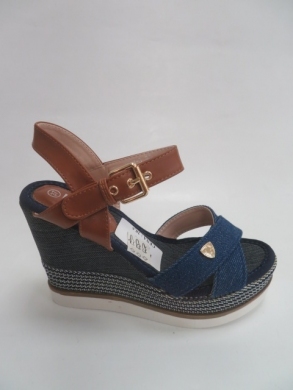 Sandały damskie na koturnie (36-41) K-3 BLUE