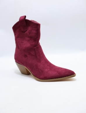 Botki damskie na obcasie (36-41) 181 WINE