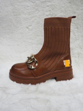 Botki damskie na płaskim (36-41) FR620 CAMEL
