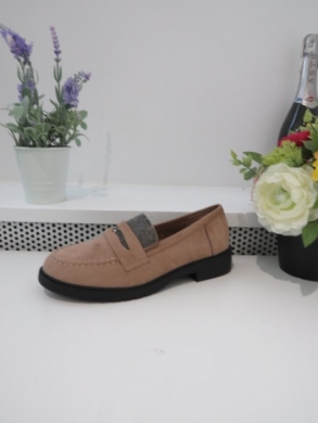 Mokasyny damskie na płaskim (36-41) 100-337 KHAKI