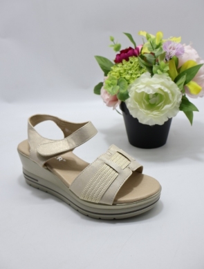 Sandały damskie na koturnie (36-41) J-333 BEIGE