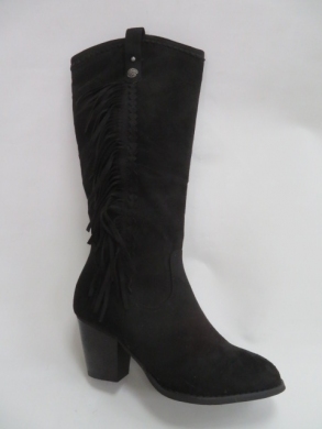 Kozaki damskie ocieplane na obcasie (36-41) 6029-1 BLACK