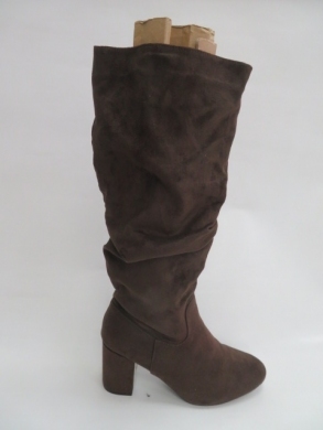 Kozaki damskie ocieplane na obcasie (36-41) XF-30 BROWN