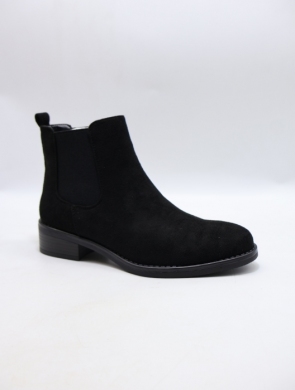 Botki damskie ocieplane na płaskim (36-41) 68200 BLACK