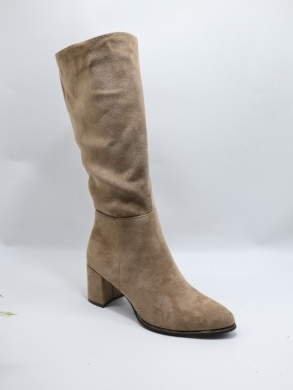 Kozaki damskie ocieplane na obcasie (36-41) RQ-07 KHAKI