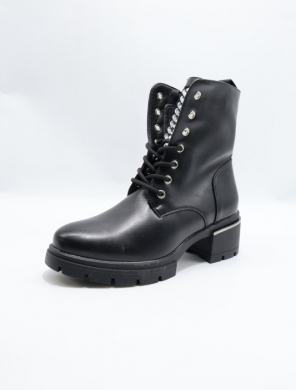 Botki damskie ocieplane na obcasie (36-41) SH0320 BLACK