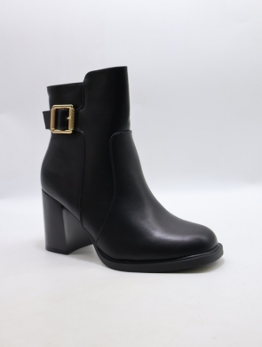 Botki damskie ocieplane na obcasie (36-41) 9138 BLACK