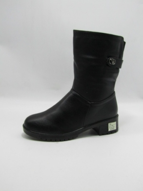 Kozaki damskie ocieplane na płaskim (36-41) 2327 BLACK