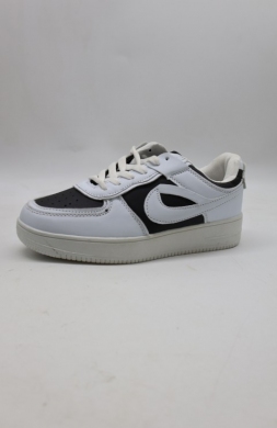 Buty sportowe damskie na płaskim (36-41) DN89-9 WH/BL/WH