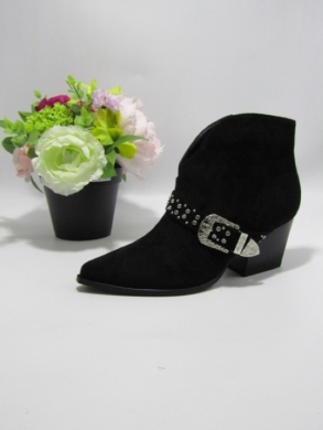 Botki damskie na obcasie (36-41) 9683 BLACK