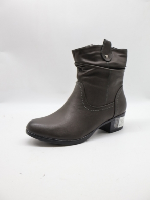 Botki damskie ocieplane na obcasie (36-41) 8681-5 GREY