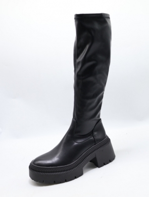 Kozaki damskie na obcasie (36-41) 9671A BLACK