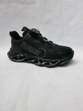 Sneakersy chłopięce (32-37) E186 BLACK/YELLOW