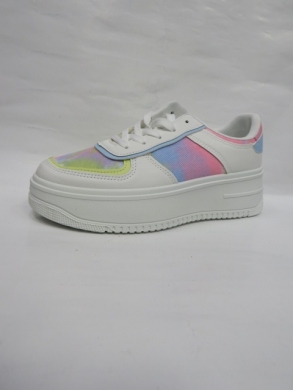 Buty sportowe damskie na płaskim (36-41) AB978 WHITE/BLUE