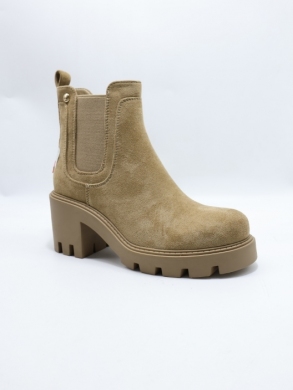 Botki damskie ocieplane na obcasie (36-41) AM7513 KHAKI