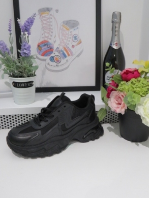 Buty sportowe damskie na płaskim (36-41) 2238 BLACK
