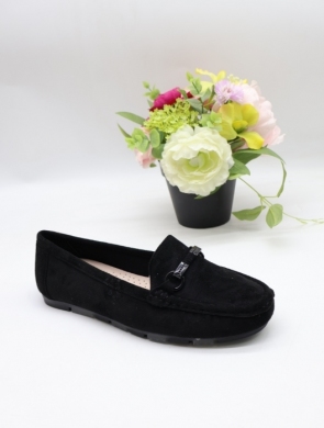 Mokasyny damskie na płaskim (36-41) 6358 BLACK