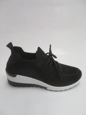 Buty sportowe damskie na koturnie (36-41) 2967 BLACK