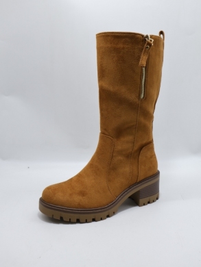 Kozaki damskie ocieplane na obcasie (36-41) LH151 CAMEL