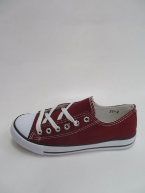 Trampki damskie na płaskim (36-41) ZC-2 WINE RED