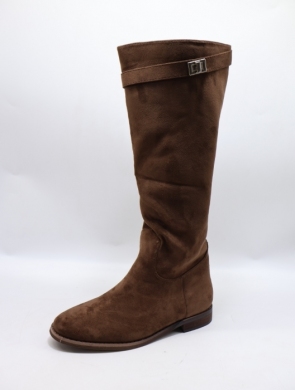 Kozaki damskie ocieplane na płaskim (36-41) 88-2 BROWN