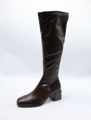 Kozaki damskie na obcasie (36-41) 9570A BROWN