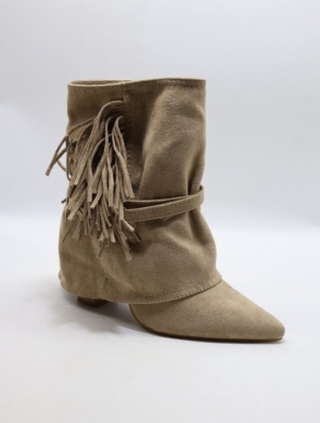 Kozaki damskie na obcasie (36-41) 2517 KHAKI