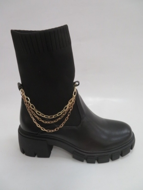 Botki damskie jesienne na płaskim (36-41) DE1080 BLACK