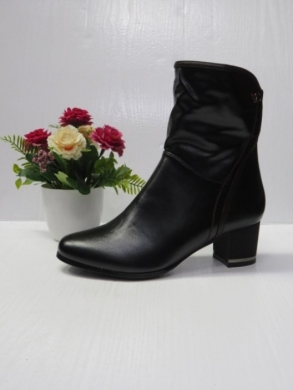 Botki damskie ocieplane na obcasie (36-41) 0608 BLACK