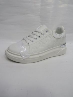 Buty sportowe damskie na płaskim (36-41) MK668 WHITE/SILVER