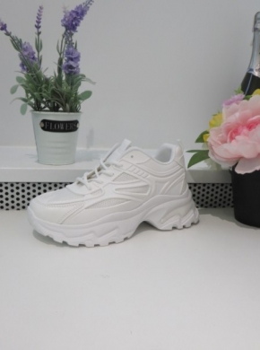 Buty sportowe damskie na płaskim (36-41) 23007 WHITE