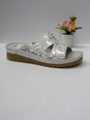 Klapki damskie na koturnie (36-41) 7AA2304 SILVER
