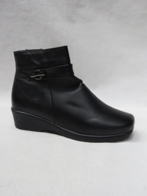 Botki damskie ocieplane na koturnie (36-42) 2204 BLACK