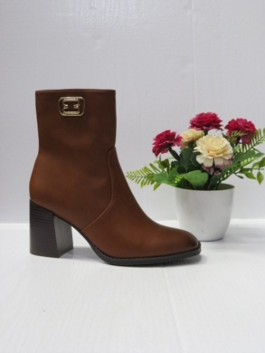 Botki damskie ocieplane na obcasie (36-41) RQ13 CAMEL