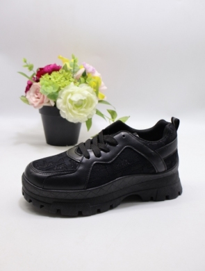Buty sportowe damskie na płaskim (36-41) VL172 BLACK