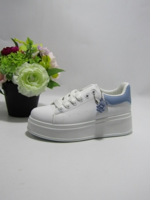 Buty sportowe damskie na koturnie (36-41) O-1691 WH/BLUE