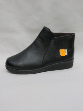 Botki damskie ocieplane na płaskim (36-41) X2227 BLACK