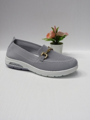 Mokasyny damskie na płaskim (36-41) EV27 GREY