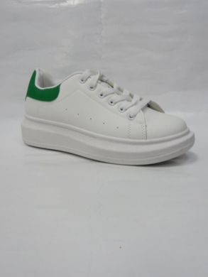 Buty sportowe damskie na płaskim (36-41) WFC-15 WHITE/GREEN
