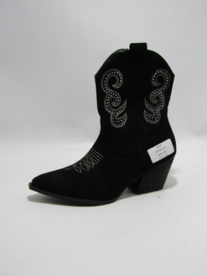 Botki damskie ocieplane na obcasie (36-41) 2623 BLACK