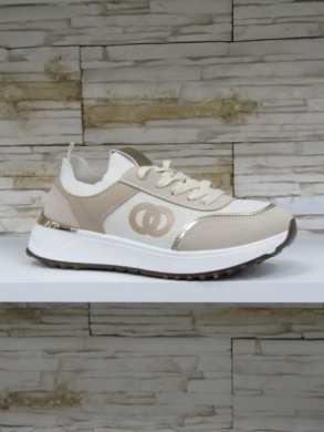 Buty sportowe damskie na płaskim (36-41) EV-403 BEIGE