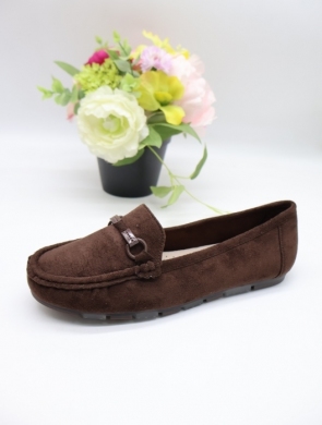 Mokasyny damskie na płaskim (36-41) 6358 BROWN