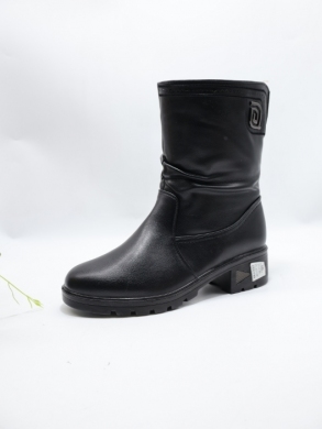 Botki damskie ocieplane na obcasie (37-42) 3110 BLACK