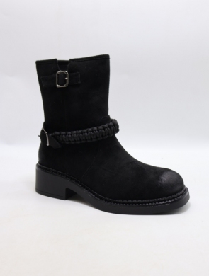 Botki damskie na płaskim (36-41) 68353 BLACK