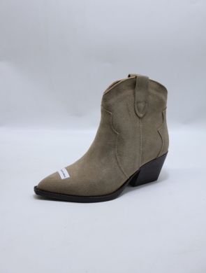 Botki damskie na obcasie (36-41) 6338A BEIGE