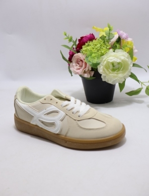 Buty sportowe damskie na płaskim (36-41) XBC25610 BEIGE