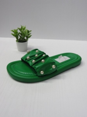 Klapki damskie na płaskim (36-41) SS-132 GREEN